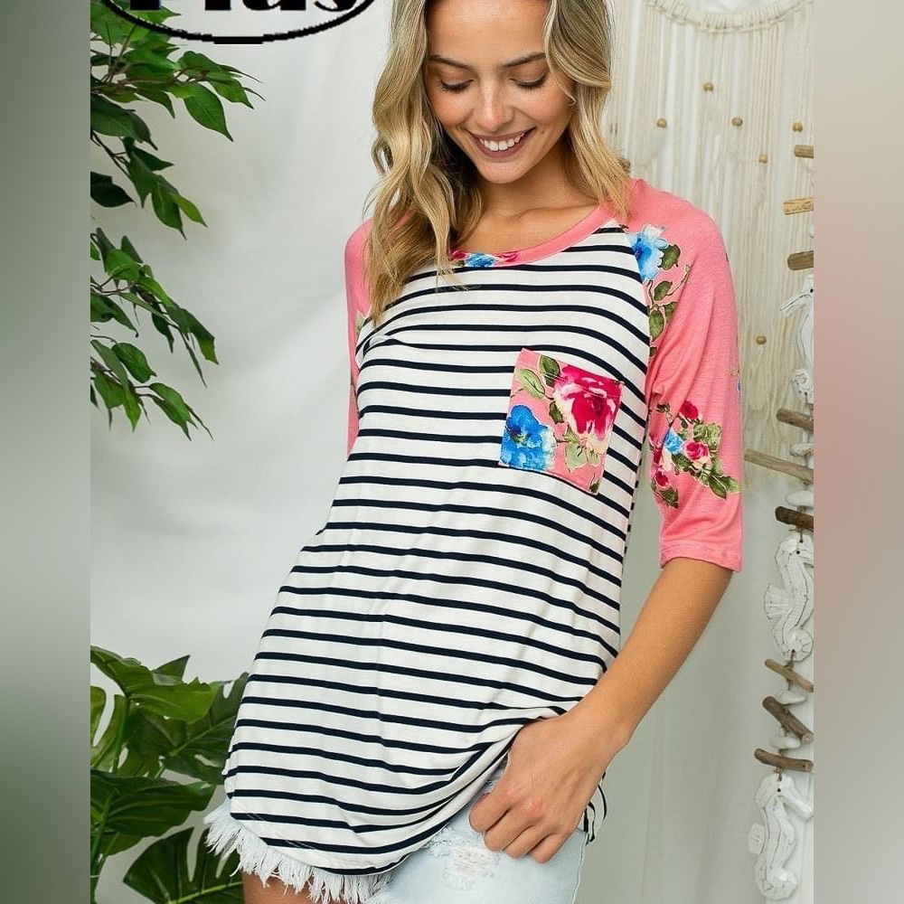 Doreen round neck baseball plus top